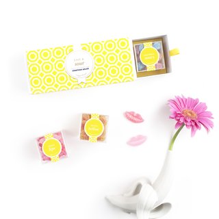 Jonathan Adler and Simon Doonan Go Trippy Contemporary on Shelter Island - Photo 11 of 12 - In the Chic & Sour box, you'll find sugary gummies, SugarLips, citrusy Heavenly Sours, and Peach Bellini gummies.