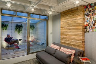 Likewise, the newly added guest suite looks out onto an enclosed terrace. 