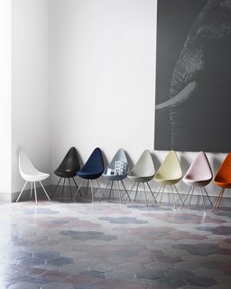 Jaime Hayon is Given the Keys to an Iconic Copenhagen Hotel - Photo 9 of 9 - After being out of commission for more than 50 years, the Drop chair is now fully back in production and available in a wide range of color and upholstery options—a number of the various choices are shown here. 