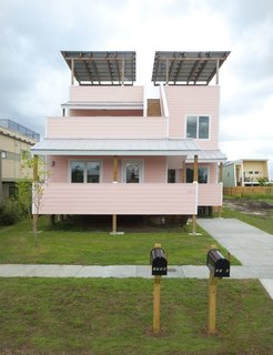 A Look at This Year's National Design Award Winners - Photo 2 of 9 - Director's Award: Make It Right Nonprofit organization Make It Right, founded by Brad Pitt in 2007, received the Director's Award for its focus on building homes and structures for communities in need. All of its projects-including this 1,780-square-foot, LEED Platinum certified home designed by Frank Gehry in New Orleans, in the wake of Hurricane Katrina-are made with an eye towards sustainable practices.