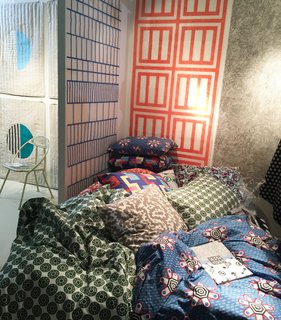 From ZigZag Zurich's colorful booth, the CoopDPS collection of wallpaper, fabric, and bedding was designed by Nathalie Du Pasquier and George Sowden, two of the founding members of the Memphis Design group.<span> <a href="/discover/DwellNow">#DwellNow</a></span><span> <a href="/discover/sightunseenoffsite">#sightunseenoffsite</a></span><span> <a href="/discover/zigzagzurich">#zigzagzurich</a></span><span> <a href="/discover/coopdps">#coopdps</a></span><span> <a href="/discover/memphisdesign">#memphisdesign</a></span><span> <a href="/discover/pattern">#pattern</a></span><span> <a href="/discover/bedding">#bedding</a></span><span> <a href="/discover/wallpaper">#wallpaper</a></span><span> <a href="/discover/color">#color</a></span><span> <a href="/discover/nathaliedupasquier">#nathaliedupasquier</a></span><span> <a href="/discover/georgesowden">#georgesowden</a></span>