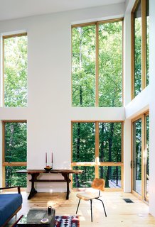 A Little Cabin Reaches Such Great Heights - Photo 2 of 4 - The residents splurged on double-height Marvin Integrity windows.