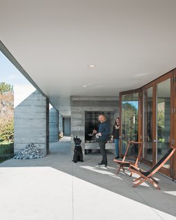 Ben enjoys spending time outdoors while preparing meals for his family. The outdoor hearth is primed all summer long.