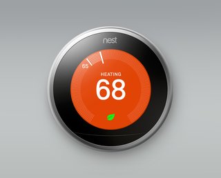 These Modern Parents Show How Invaluable Technology Can Be - Photo 7 of 12 - To make sure the home is always at a comfortable temperature—while saving energy wherever possible—they installed the Nest Learning Thermostat, which is also available through SAGE. By learning your desired temperature settings, it creates a custom schedule for your home. It also automatically turns itself down when you leave the house and can be controlled by your phone, television, tablet, or computer. 