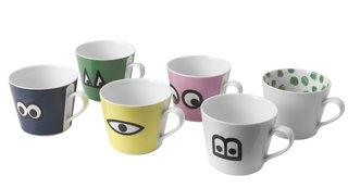 At $4.99, the collection's porcelain mugs are a cheery way to kick off the day. 