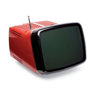 Algol 11 Television Unlike prior TVs, this bright plastic model from 1964, equipped with a collapsible metal handle, didn’t feature a wooden frame. Marco Zanuso and Richard Sapper developed it for Brionvega, relying on miniaturized circuitry to achieve its compact size.