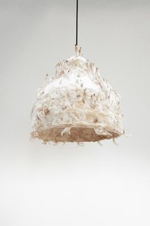 Grow Your Own Designs Like Jonas Edvard - Photo 1 of 6 - Jonas Edvard’s MYX lamp is made from plant fiber and fungus grown over the course of two to three weeks. 