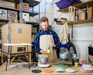 Grow Your Own Designs Like Jonas Edvard - Photo 3 of 6 - The designer working in his studio. 