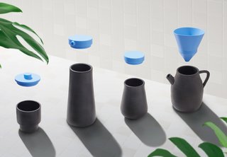 This collection of four vessels features four versatile matching lids. There are 16 different ways between the four designs to store and filter liquids or dry foods. 