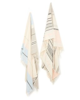 A Web Native Goes From the Screen to the Loom - Photo 2 of 5 - The Ilse Throw and the Elaine Throw paired side by side. 