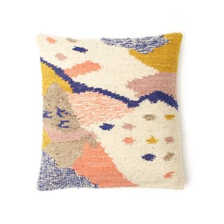 A Web Native Goes From the Screen to the Loom - Photo 5 of 5 - Inspired by landscapes, the Cartographer pillow features organic patterns and shapes handwoven by artisans in Totonicapan, Guatemala. 