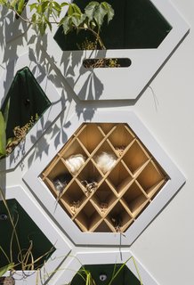 Specialized cells provide other goodies to attract animals. The system also features sophisticated measuring equipment to track movement as well as the wall's impact on its local environment.