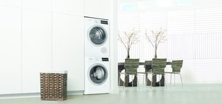 Joining the kitchen line, Bosch recently unveiled an efficient 24" laundry pair. The units can be stacked vertically, further reducing their footprint in the home. 