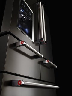 When developing the line, KitchenAid turned to the watch industry, taking note of matte black and brushed metal detailing on modern timepieces.