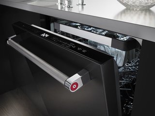 One of the benefits of black stainless steel is that it hides fingerprints and other marks.