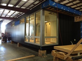 The home, currently in production in Seattle, totals 825 square feet. All of the windows, provided by Western Window Systems, are fully operable.
