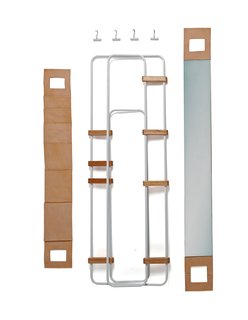 This Storage System Packs Up in Just Five Minutes - Photo 1 of 4 - From a basic architecture of metal frames and wood hinges, the LYNKO system can be configured as a work, clothing, or even kitchen storage unit, with about 20 available accessories. Altogether, it weighs 9 to 17.5 pounds, depending on the kit. 