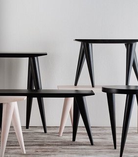WantedDesign Holiday Market 2016 - Photo 3 of 6 - Tables by Tekura, helmed by Ghana-based designer Audrey Forson, who is represented by Weendu Design.