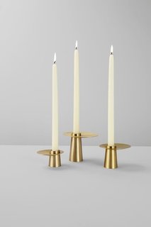 WantedDesign Holiday Market 2016 - Photo 6 of 6 - Orbit candlesticks, brass, by Roll & Hill. 