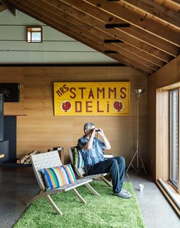 At the lake house, the couple host guests, watch through binoculars as birds go by, sketch, grill, and just relax. "We come up here primarily to get away," says Damiani.