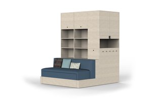 Touch and Go - Photo 4 of 4 - Certain units have built-ins, like a sofa, desk, or bed.