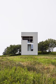 Over time, the salt air will soften the appearance of the exterior’s Galvalume cladding.