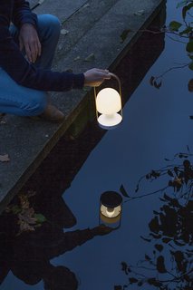 Inma Bermúdez designed this portable, lightweight, and rechargeable light for locations with limited access to electrical outlets. It boasts a quirky shape that’s both endearing and comfortable to carry around.
