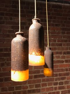 The US debut of the cork-and-silicone Loev pendants by Dutch industrial designer Renate Vos, who is quickly making a name for mixing unusual materials to bold effect. Spotted at Wanted. 