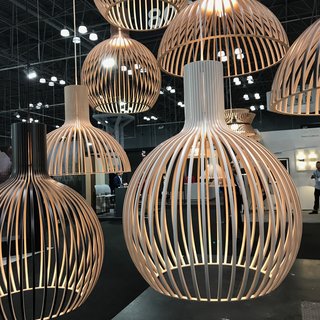 We were happy to see the US reintroduction of Secto Design's line of handcrafted Finnish lighting pieces made of Scandinavian birch. As of this week, the pieces will be stocked and distributed throughout the US via a Wisconsin warehouse. The entire collection is designed by Finnish architect Seppo Koho. 