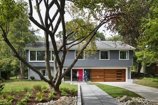 "We looked at so many colonials and couldn’t imagine what we’d do with all the tiny rooms," says Dianne Bruning, who with her husband, David Owen, enlisted architect Lou Balodemas to update a 1968 home outside of Chevy Chase, Maryland.