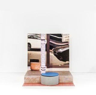 "The PRODUCTORA installation is titled ‘Columbus Circles.’ Their team has spent months researching Washington Street and are using these furniture-scaled extruded circles that will act as markers of these very significant points along the street. Their sites will include buildings and spaces designed by Alexander Girard, Eero Saarinen, Kevin Roche, William A. Johnson, and Cork Marcheschi. PRODUCTORA is working closely with a family business two hours away in Dayton called M Concrete run by the three Mehaffie brothers to create these works in specialty cast concrete and metal." 