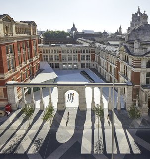 Part of an Epic Expansion, London’s V&A Museum Paves its Courtyard With 11,000 Porcelain Tiles - Photo 1 of 10 - Shown here is the Sackler Courtyard at the Victoria & Albert Museum's Exhibition Road Quarter.
