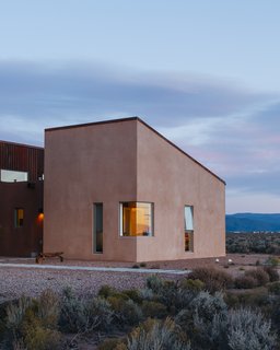 A Rookie Designer and Her Builder Father Create an Artist's Sculptural Loft in the Desert - Photo 9 of 10 - The house measures approximately 2,500 square feet. Molly, who was born and raised in Taos, says, "Proportionally, it’s a very human scale, and it salutes the unconventional architecture found in local Earthship houses and owner-built homes."