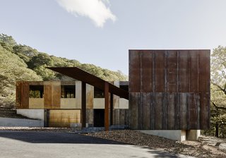 Nature Drove the Design of This Sculptural, Cor-Ten Steel House in Northern California - Photo 10 of 13 - The property is on an ex-urban infill site located on almost eight acres of a Bay Area suburb. Technically a remodel, the house utilized the footprint of the existing house as a basis for a new floor plan. 