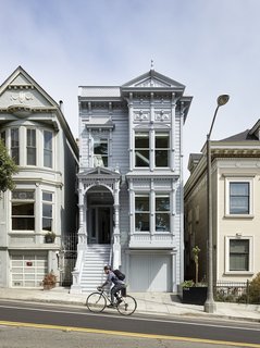 A Historic Victorian in San Francisco Is Meticulously Transformed Into a Modern Family Home - Photo 6 of 26 - The home’s facade went through a laborious five-month reconstruction process, and when complete, was bathed in a demure coat of metallic silver paint.