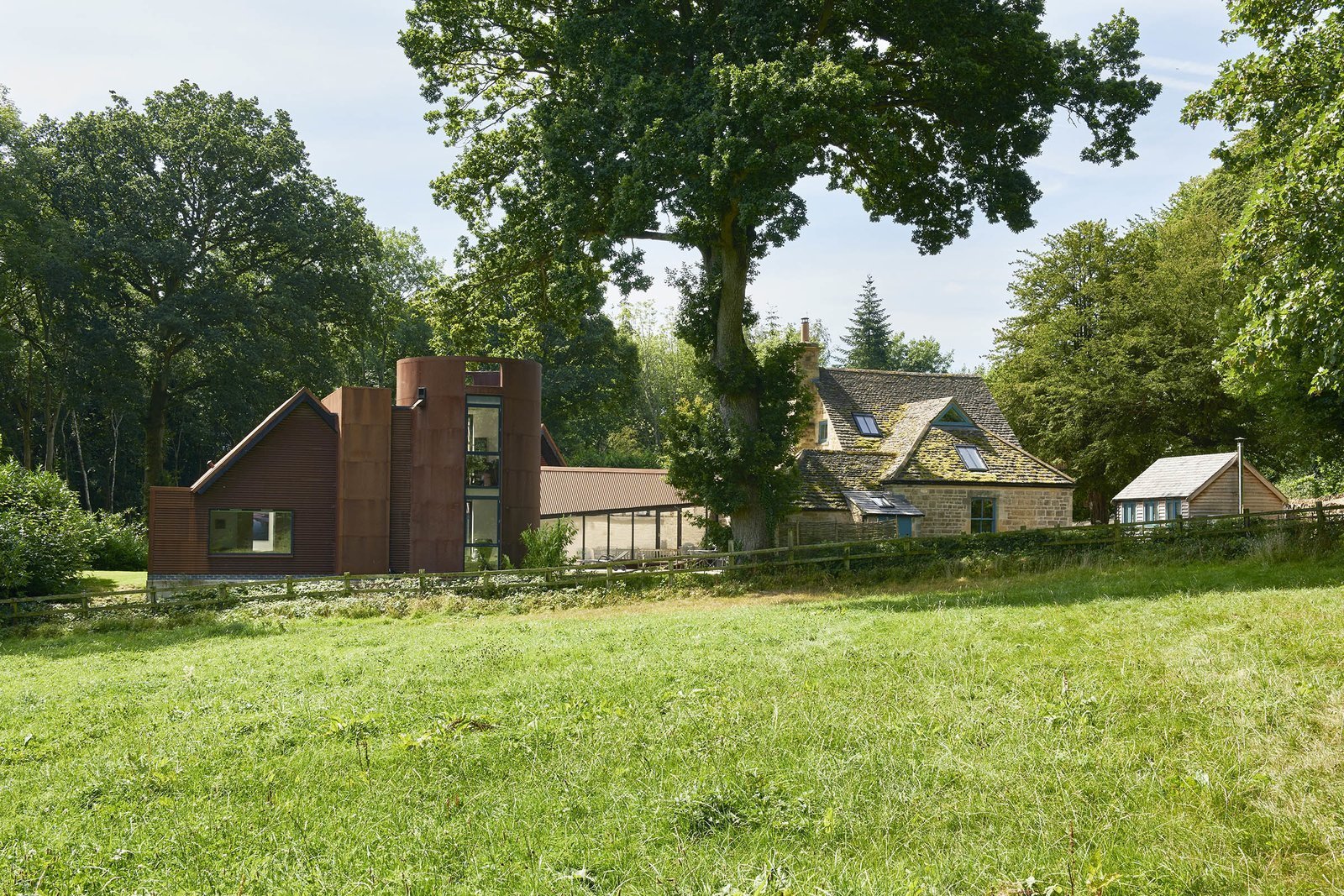 Historic Gasworks Cottage With a Modern CorTen Steel Addition Hits the