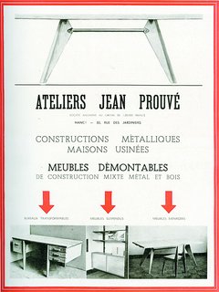 An Expanded Monograph Looks Back on the Life and Career of Modern Master Jean Prouvé - Photo 1 of 3 - Jean Prouvé (1901-1984) opened his first workshop in Nancy, France, making wrought iron grilles and doors. </p><p><br> Advertisement from the Ateliers Jean Prouvé, in L’Architecture d’Aujourd’hui No. 2, July-August 1945 ©D.R.