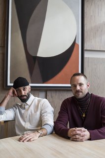  Gabriel Hendifar and Jeremy Anderson, founders of the New York-based lighting studio Apparatus.