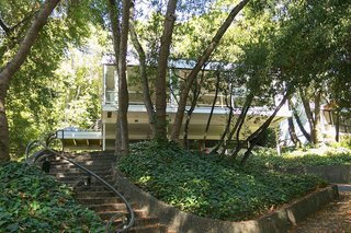 An Amazing Tree-Covered Glass House For Sale in the Berkeley Hills - Photo 1 of 20 - The home gracefully sits among the surrounding canopy of trees.