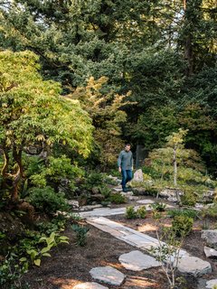 The newly uncovered paths lead to a forest on the property.