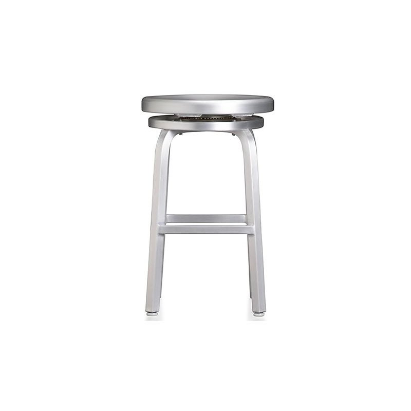 Crate Barrel Spin Swivel Backless Bar Stool By And