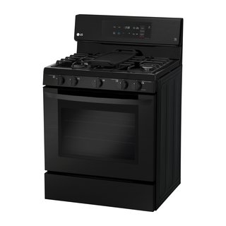 Matte-black stainless steel gas single-oven range by LG </p><p>$1,249 LG’s large-capacity oven boasts a fingerprint- and smudge- resistant finish, as well as intuitive glass controls that are as easy to operate as they are to wipe clean. 