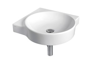 Flow oval washbasin with integrated shelf by Simas</p><p>$925 The sculptural wall-mounted sink basins by Italian manufacturer Simas come in square,<br>rectangular, oval, and circular forms—making them suitable for a wide variety of small bathrooms. 