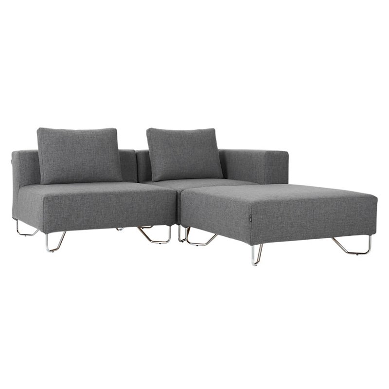 Cb2 Lotus 3 Piece Grey Sectional Sofa By Dwell Cb2 Lotus 3 Piece Grey Sectional Sofa
