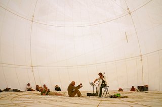 16 Otherworldly Photos of Burning Man Architecture - Photo 10 of 16 - Playa Moon Dome of Camp Do More Now