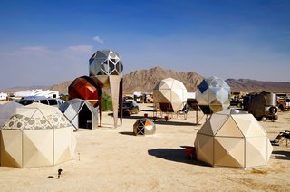 16 Otherworldly Photos of Burning Man Architecture - Photo 9 of 16 - Metal Pods by Scott Parenteau
