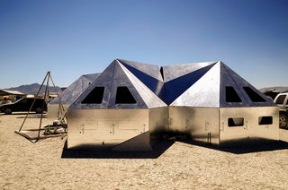 16 Otherworldly Photos of Burning Man Architecture - Photo 2 of 16 - Pentayurts at Easy Buckaroo Camp