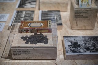 An exhibit on Kamprad's early entrepreneurial pursuits at the IKEA Museum