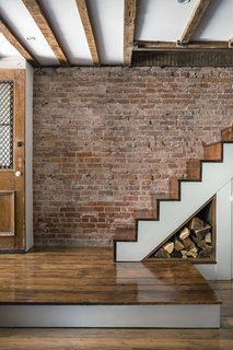 Some floorboards and stair treads were salvaged from a farmhouse upstate.