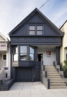 After a Renovation, a Classic San Francisco Victorian Is Now Bursting With Light and Color - Photo 6 of 15 - The facade’s historical details were preserved and painted Gunmetal by Benjamin Moore.